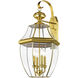 Monterey 4 Light 30 inch Polished Brass Outdoor Wall Lantern