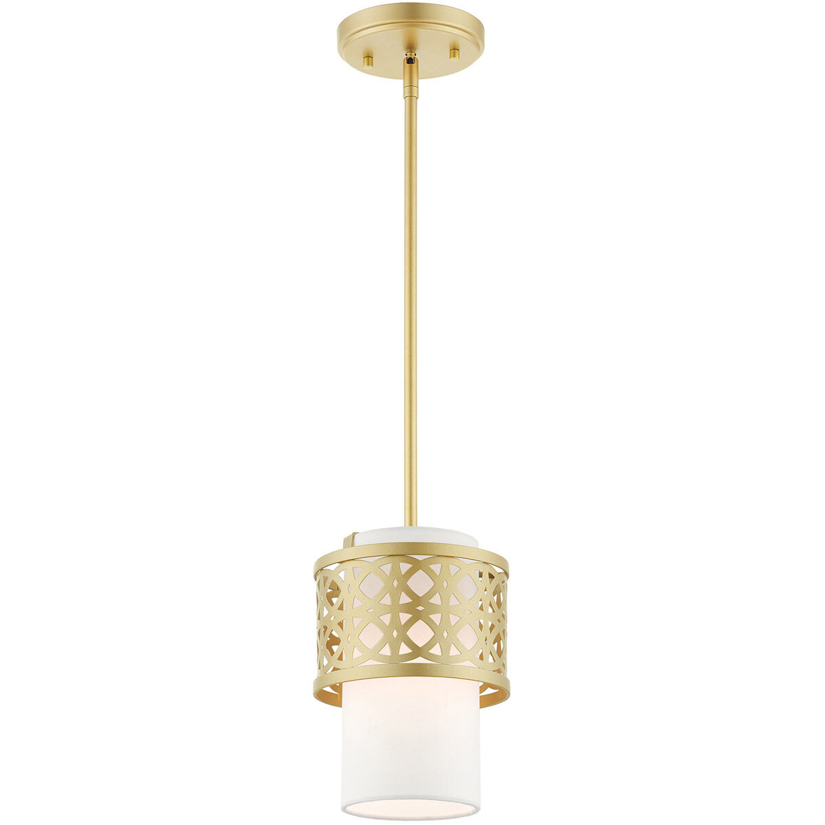 Calinda 1 Light 7.25 inch Soft Gold Mini Pendant Ceiling Light