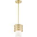 Calinda 1 Light 7 inch Soft Gold Mini Pendant Ceiling Light