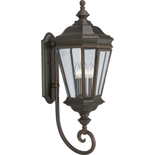 Crawford 3 Light 29 inch Oil Rubbed Bronze Outdoor Wall Lantern