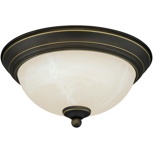 Stevens LED 11 inch Vintage Bronze Flush Mount Ceiling Light