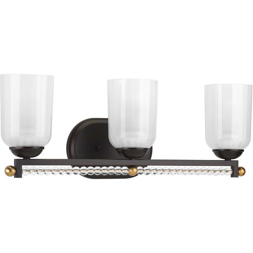 Carlyn 3 Light 22.63 inch Antique Bronze Bath Vanity Wall Light, Design Series