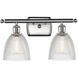 Ballston Castile 2 Light 16 inch Brushed Satin Nickel Bath Vanity Light Wall Light in Clear Glass, Ballston