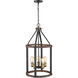 Kirkland 5 Light 16 inch Rustic Mahogany Chandelier Ceiling Light