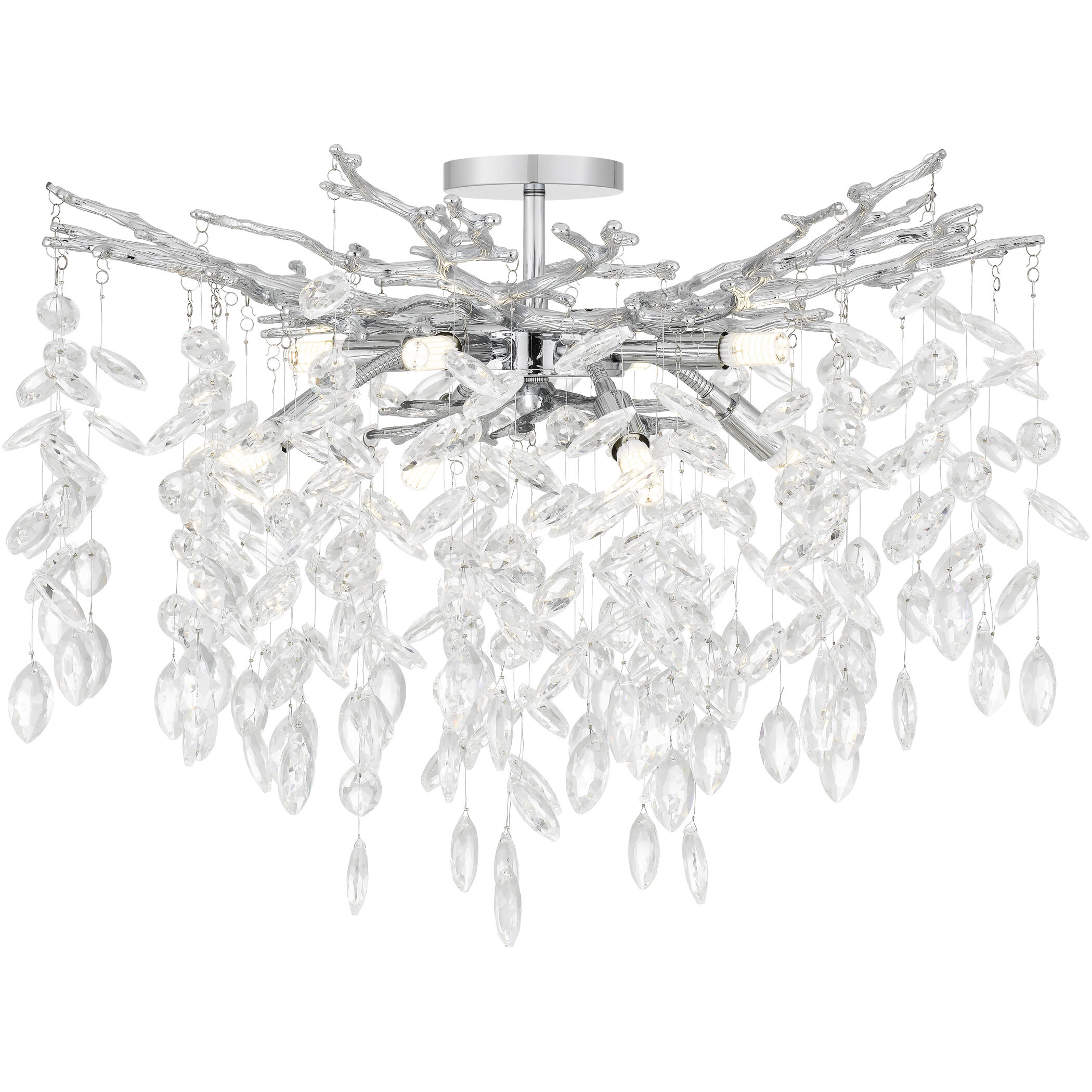 Isobel 8 Light 26 inch Polished Chrome Semi-Flush Mount Ceiling Light