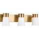 Drew & Jonathan Scott Roy 3 Light 23 inch Satin Brass Vanity Light Wall Light