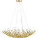 Sea Fan 8 Light 36.5 inch Gold Gilt Bowl Chandelier Ceiling Light