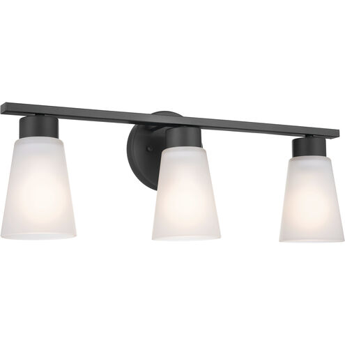 Stamos 3 Light 22 inch Black Bath Vanity Light Wall Light, 3 Arm