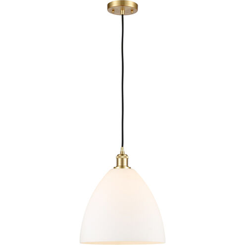 Ballston Dome 1 Light 12 inch Satin Gold Mini Pendant Ceiling Light