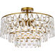 Mila 5 Light 20 inch Brass Flush Mount Ceiling Light