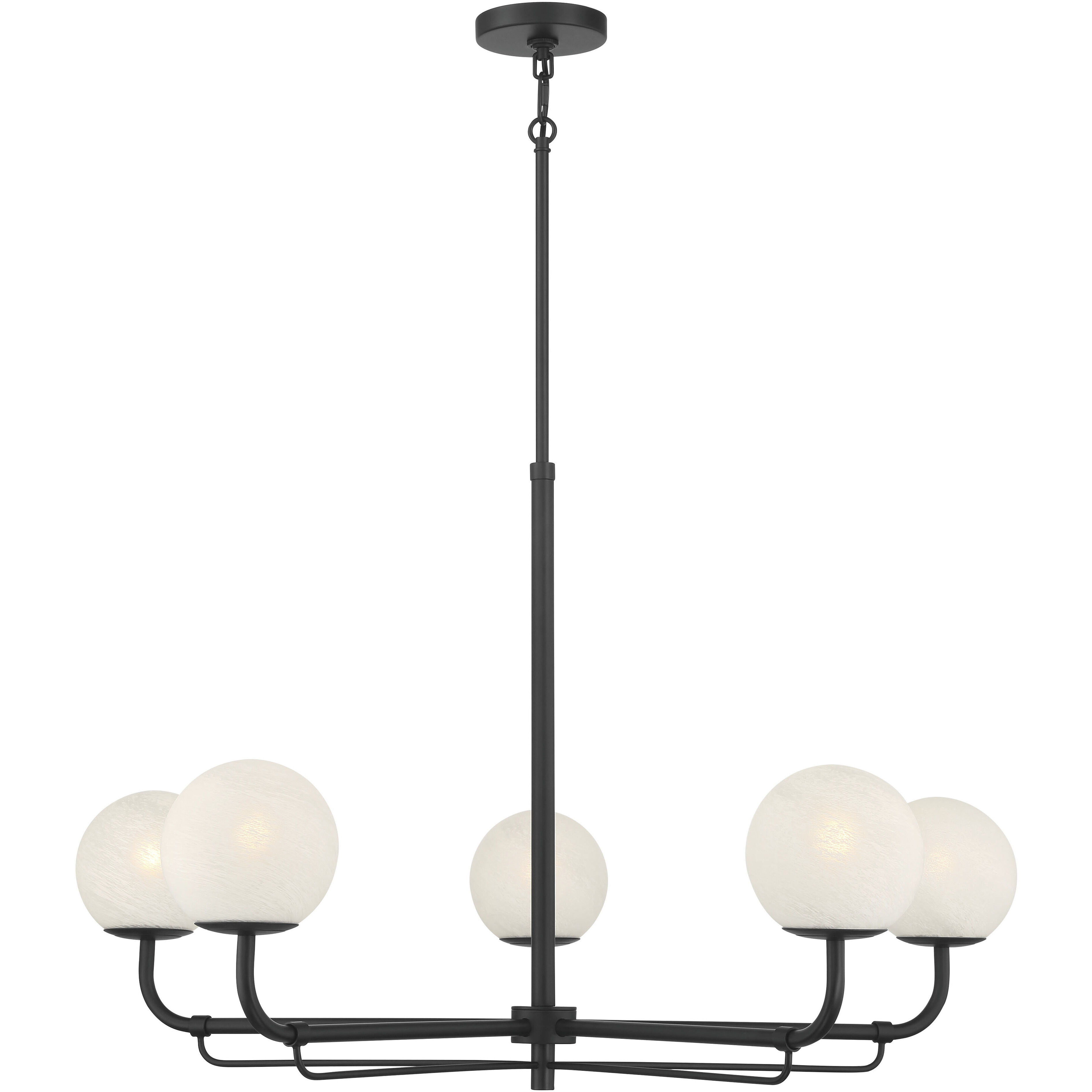 Whitehall 5 Light 38 inch Dark Matte Black Chandelier Ceiling Light