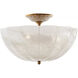 AERIN Rosehill 3 Light 16 inch Hand-Rubbed Antique Brass Semi-Flush Mount Ceiling Light