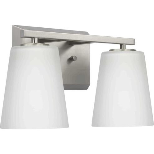 Vertex 2 Light 12.87 inch Brushed Nickel Bath Light Wall Light