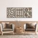 Geometrics Collection Antique Silver Wood With Rubbed Edges Framed Art