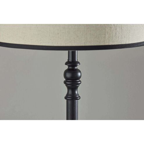 Zeek 58.75 inch 150.00 watt Black Wood Floor Lamp Portable Light