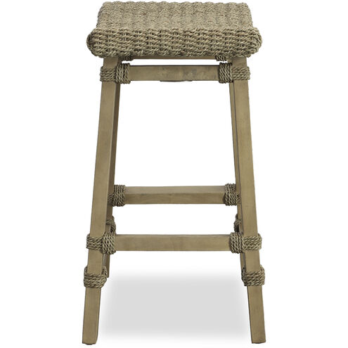 Everglade 26.5 inch Mango Wood with Sea Grass and Rattan Counter Stool