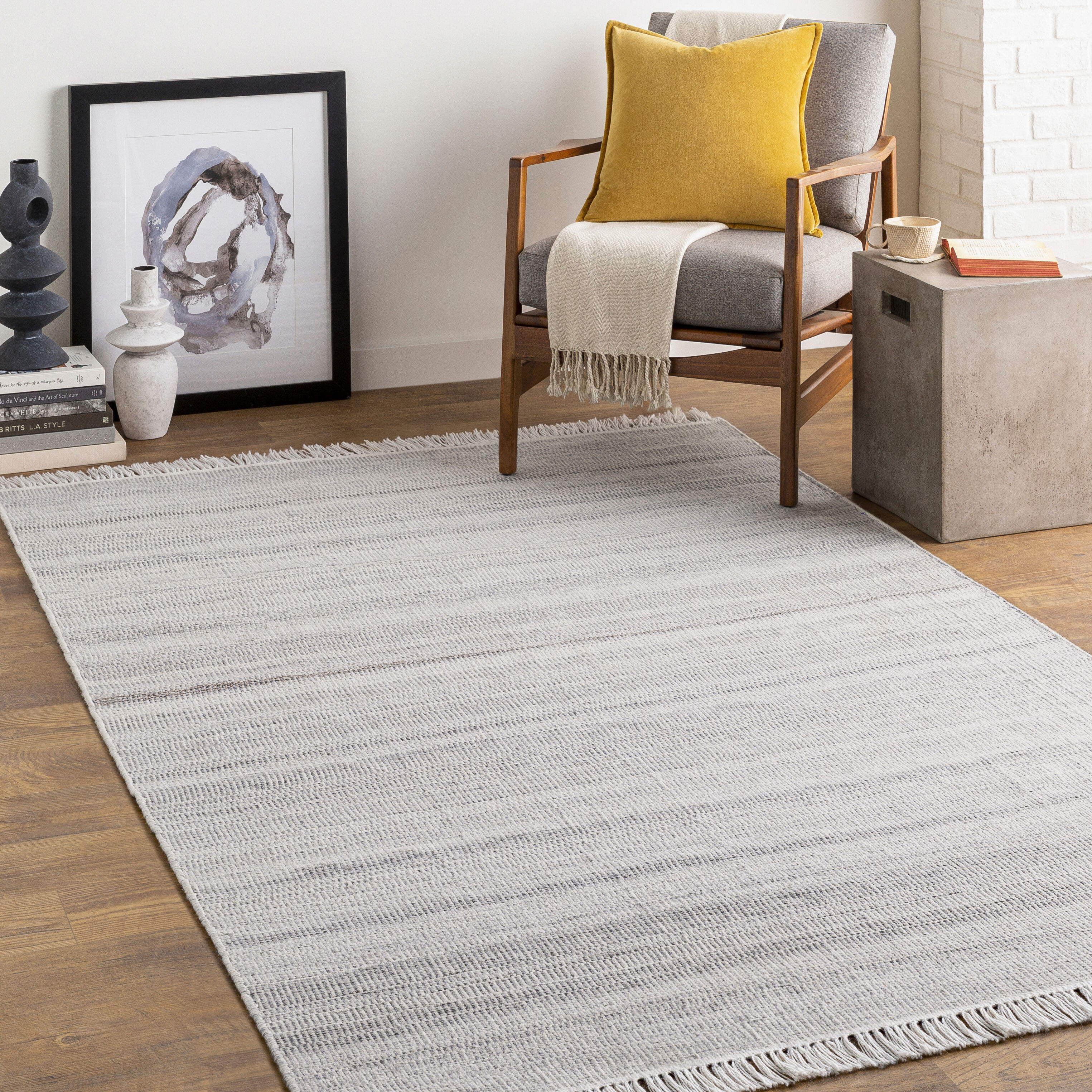 Lily 180 X 144 inch Light Grey Rug, Rectangle