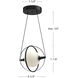 Aries LED 7.88 inch Black Pendant Ceiling Light