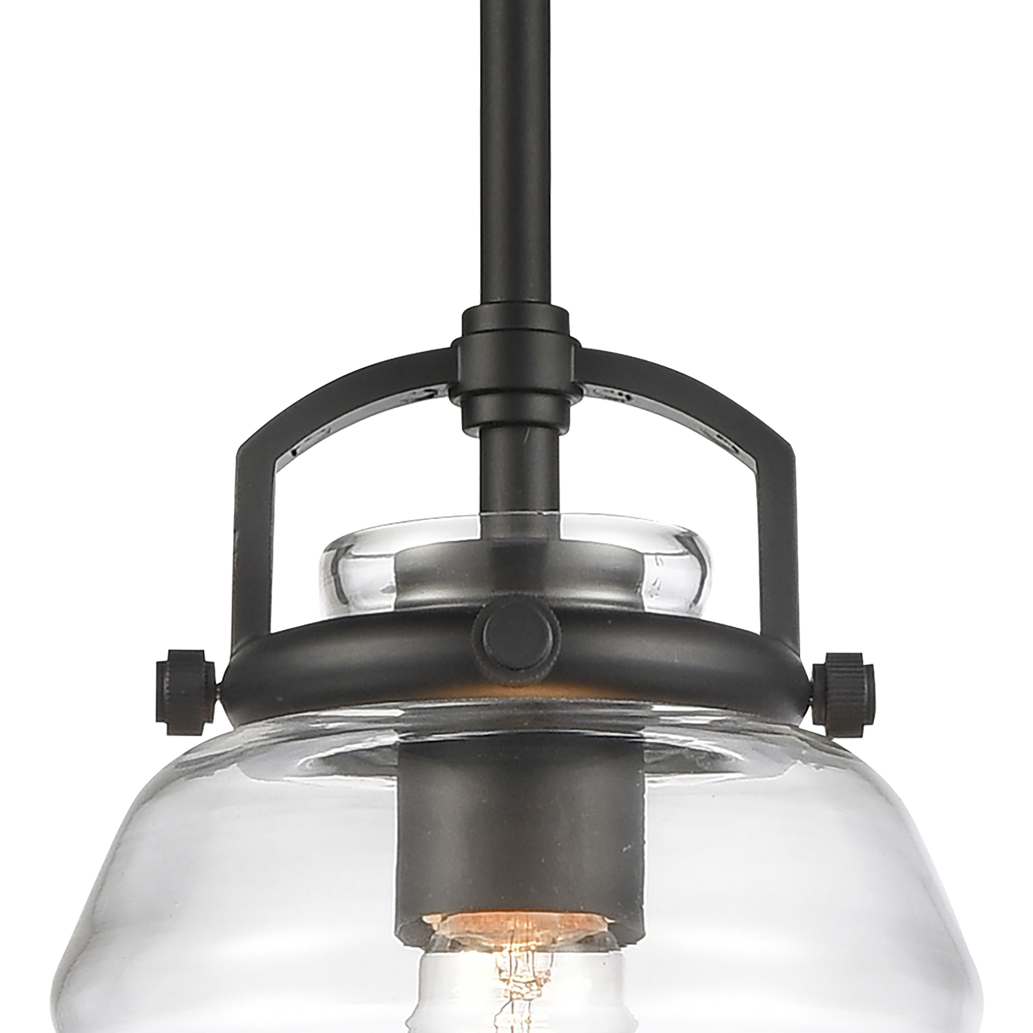 Current 1 Light 8 inch Matte Black Pendant Ceiling Light