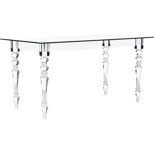 Violet 59 inch Clear Desk/Dining Table