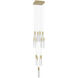 Original Glacier Avenue LED 20 inch Brushed Brass Multi Port Pendant Ceiling Light in Bubbled