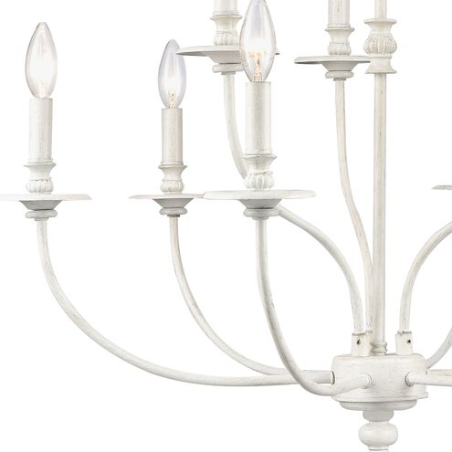 Hartford 9 Light 29 inch Farmhouse White Chandelier Ceiling Light