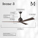 Atlas Irene-3 72 inch Textured Bronze with Walnut Tone Blades Paddle Fan