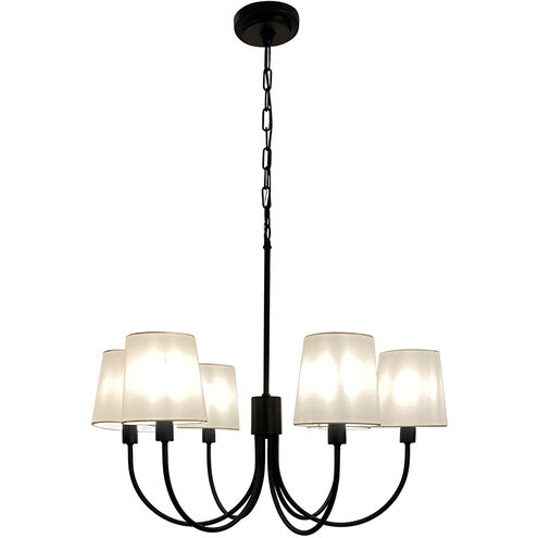 Smyrna 6 Light 26.77 inch Black Chandelier Ceiling Light