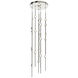Constellation LED 12 inch Satin Nickel Chandelier Ceiling Light in 2700K, Clear, Standard Suspension