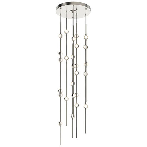 Constellation LED 12 inch Satin Nickel Chandelier Ceiling Light in 2700K, Clear, Standard Suspension