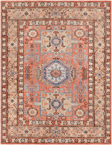 Kars 120 X 96 inch Coral Rug, Rectangle