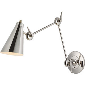 TOB by Thomas O'Brien Signoret 1 Light 6.25 inch Polished Nickel Library Sconce Wall Light