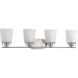West Village 4 Light 32.25 inch Brushed Nickel Bath Vanity Wall Light, Design Series
