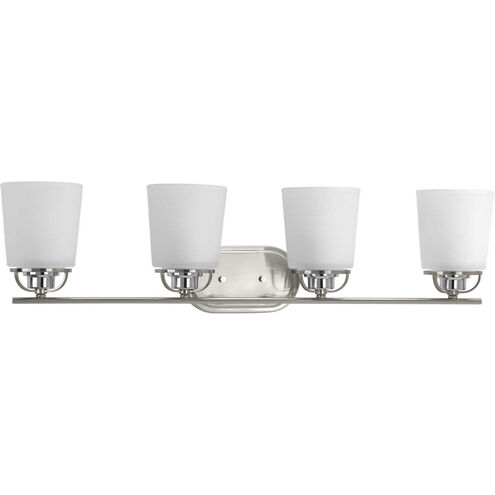 West Village 4 Light 32.25 inch Brushed Nickel Bath Vanity Wall Light, Design Series