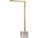 Bolton 31 inch 5.00 watt Satin Brass with White Table Lamp Portable Light
