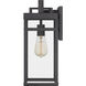 Keaton 1 Light 16 inch Mottled Black Outdoor Wall Lantern, Medium