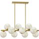Giovanna LED 31 inch Aged Brass Horizontal Pendant Ceiling Light