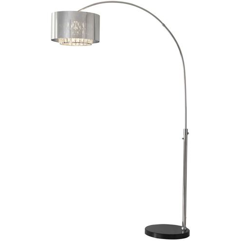 Marilyn 90 inch 150.00 watt Polished Chrome and Black Arc Floor Lamp Portable Light