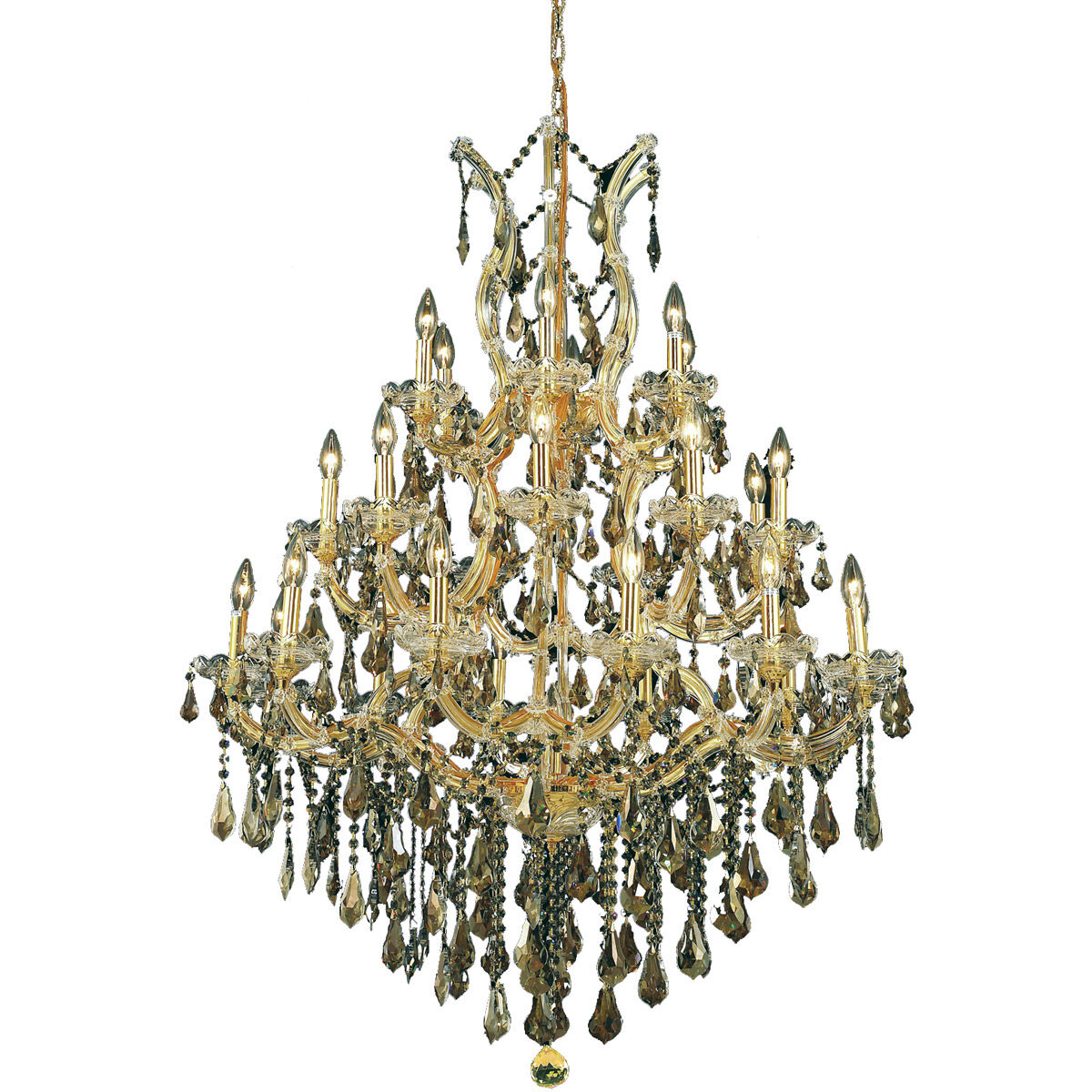 Maria Theresa 28 Light 38 inch Gold Dining Chandelier Ceiling Light in Golden Teak
