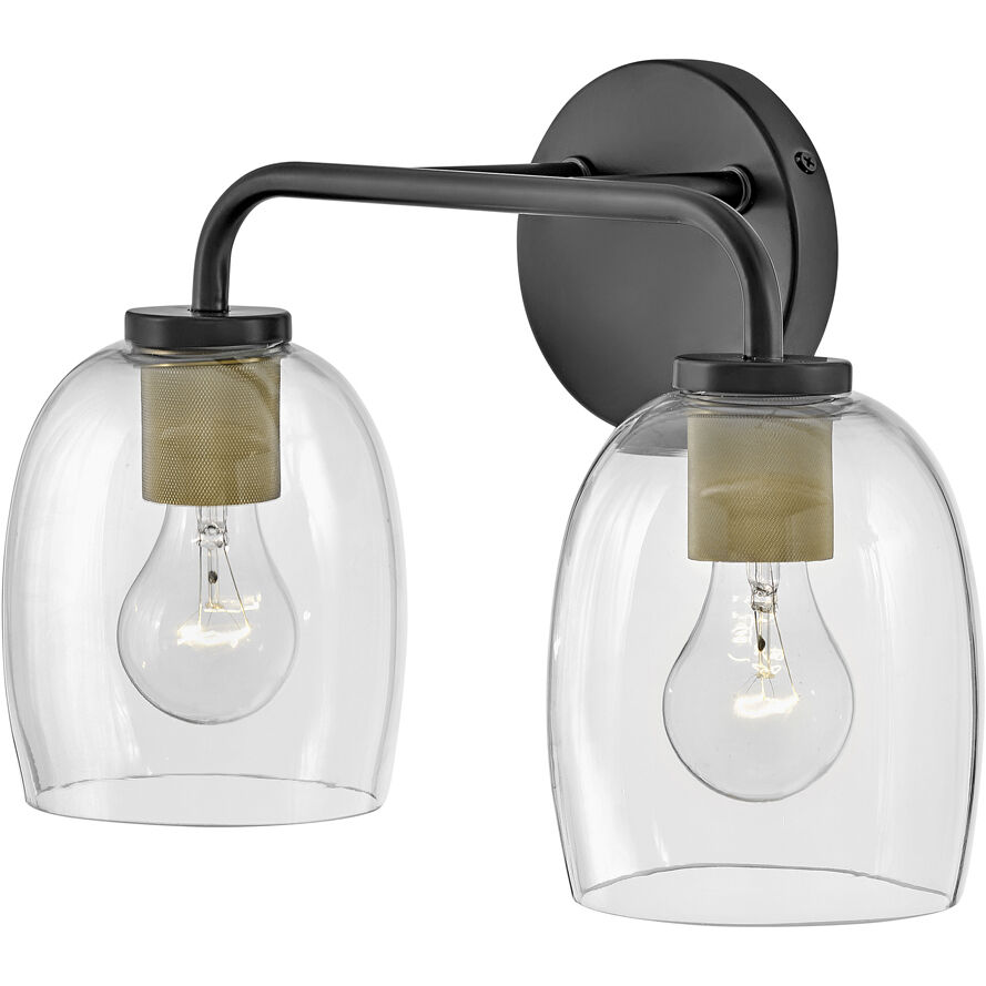 Percy LED 14.75 inch Black Bath Light Wall Light