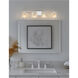 Alabaster Rocks 4 Light 35.75 inch Polished Chrome Vanity Light Wall Light in LED, Rectangle