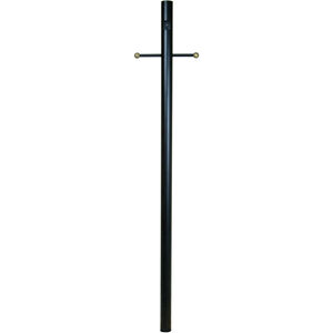 Smooth Direct Burial 84 inch Textured Black Outdoor Post, Photocell