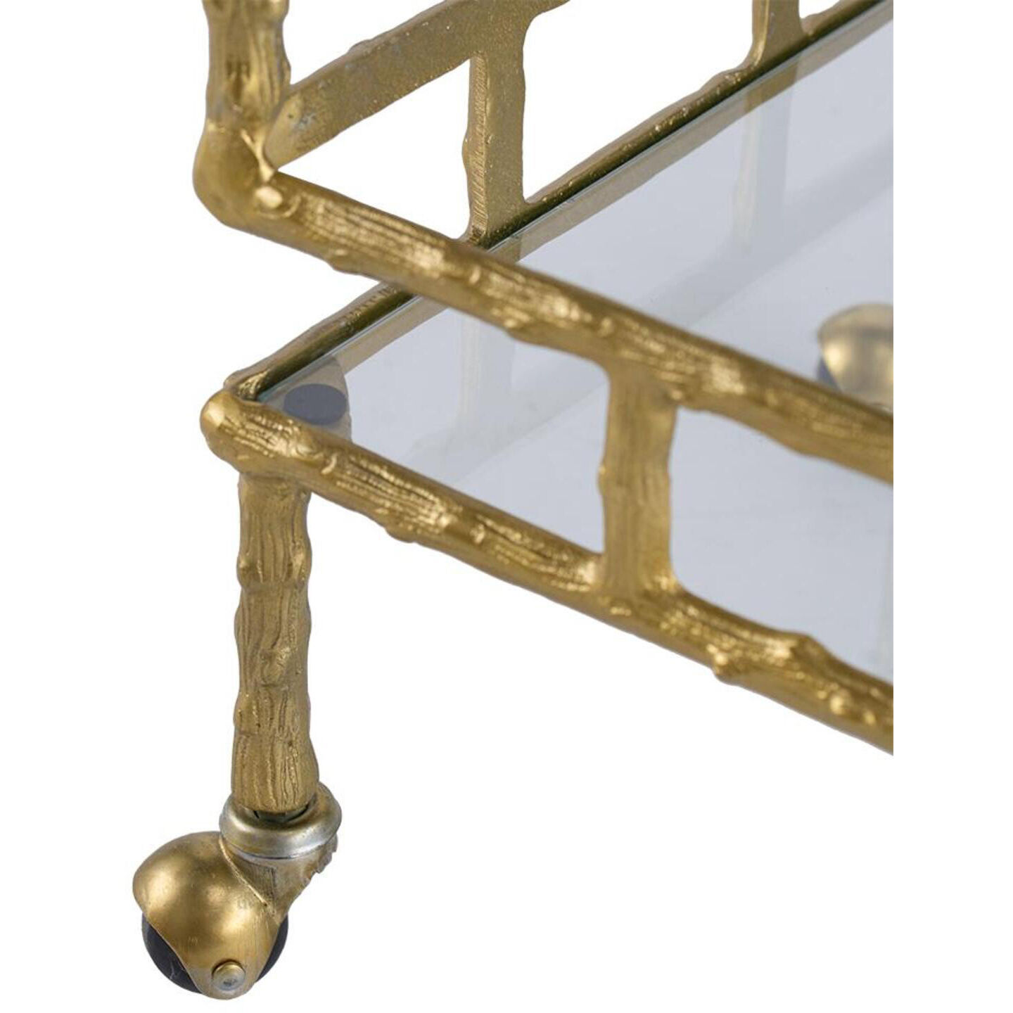 Twig Brass Antique Bar Cart