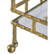 Twig Brass Antique Bar Cart