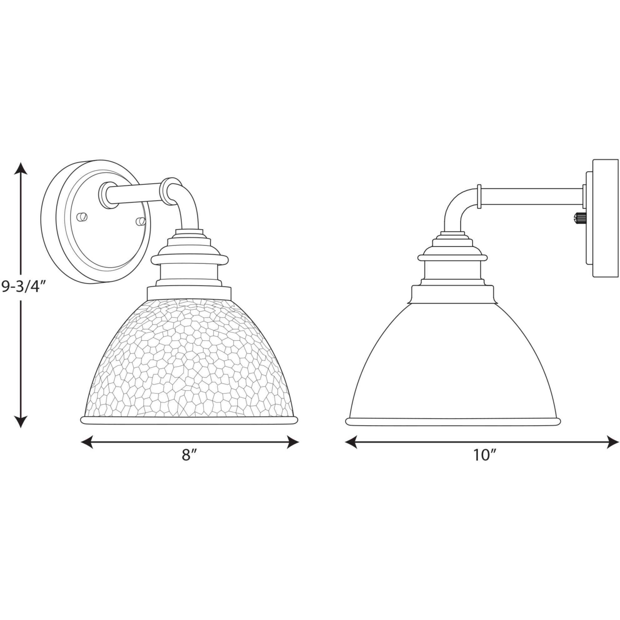 Englewood 1 Light 10 inch Textured Black Outdoor Wall Lantern, Small