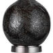 Cosmos 46 inch 150.00 watt Ebony and Charcoal Bubble Glass and Brushed Nickel Buffet Lamp Portable Light