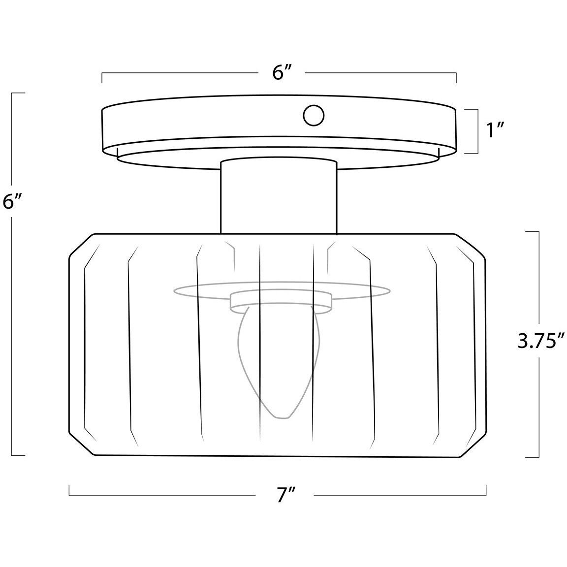 Bijoux 1 Light 7 inch Polished Nickel Flush Mount Ceiling Light