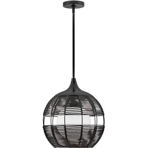 Maddox 1 Light 14 inch Black Outdoor Hanging, Open Air