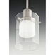 Moderna LED 32 inch Brushed Nickel Linear Chandelier Ceiling Light, Design Series