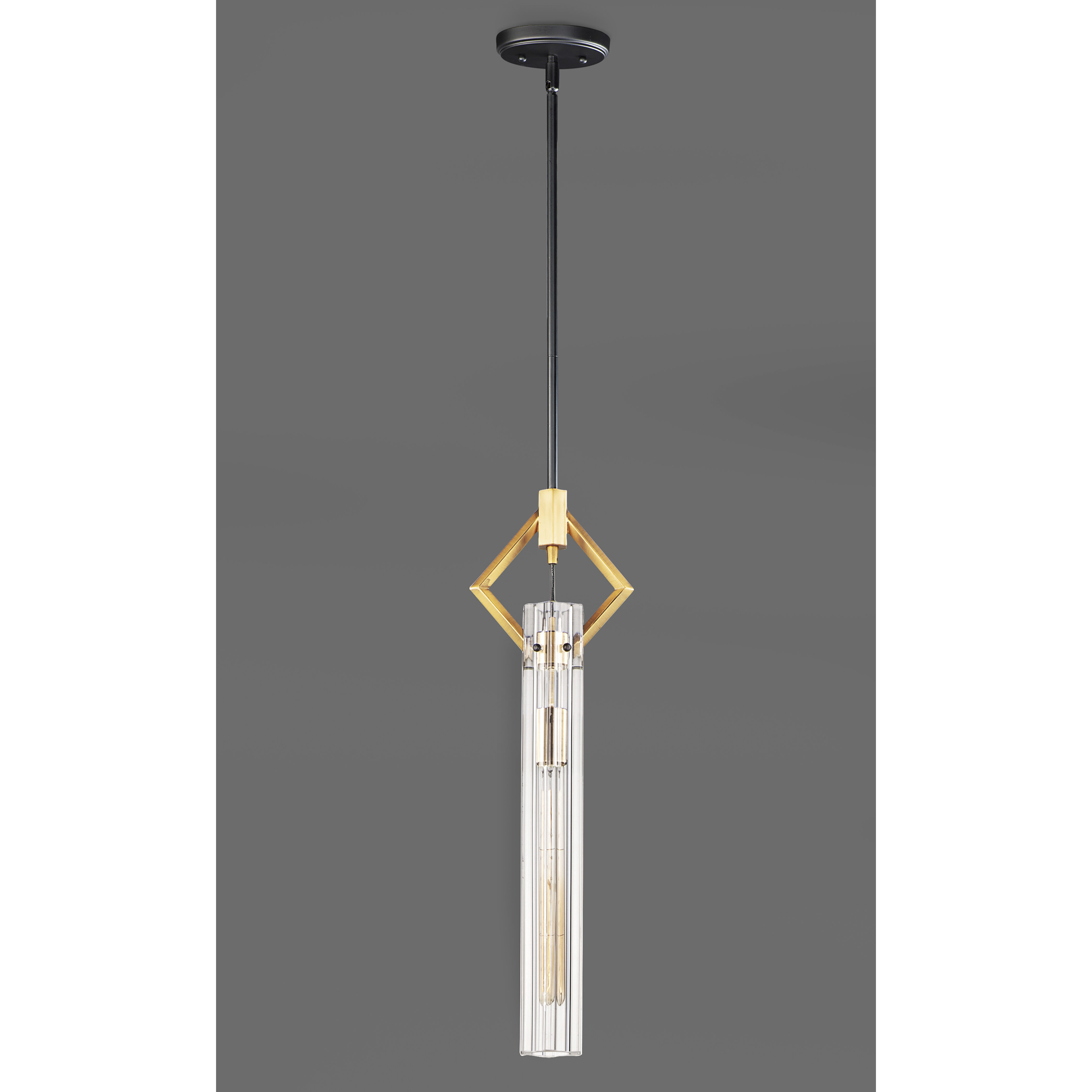 Flambeau 1 Light 3 inch Black/Antique Brass Single Pendant Ceiling Light